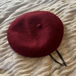 Elegant Burgundy Beret